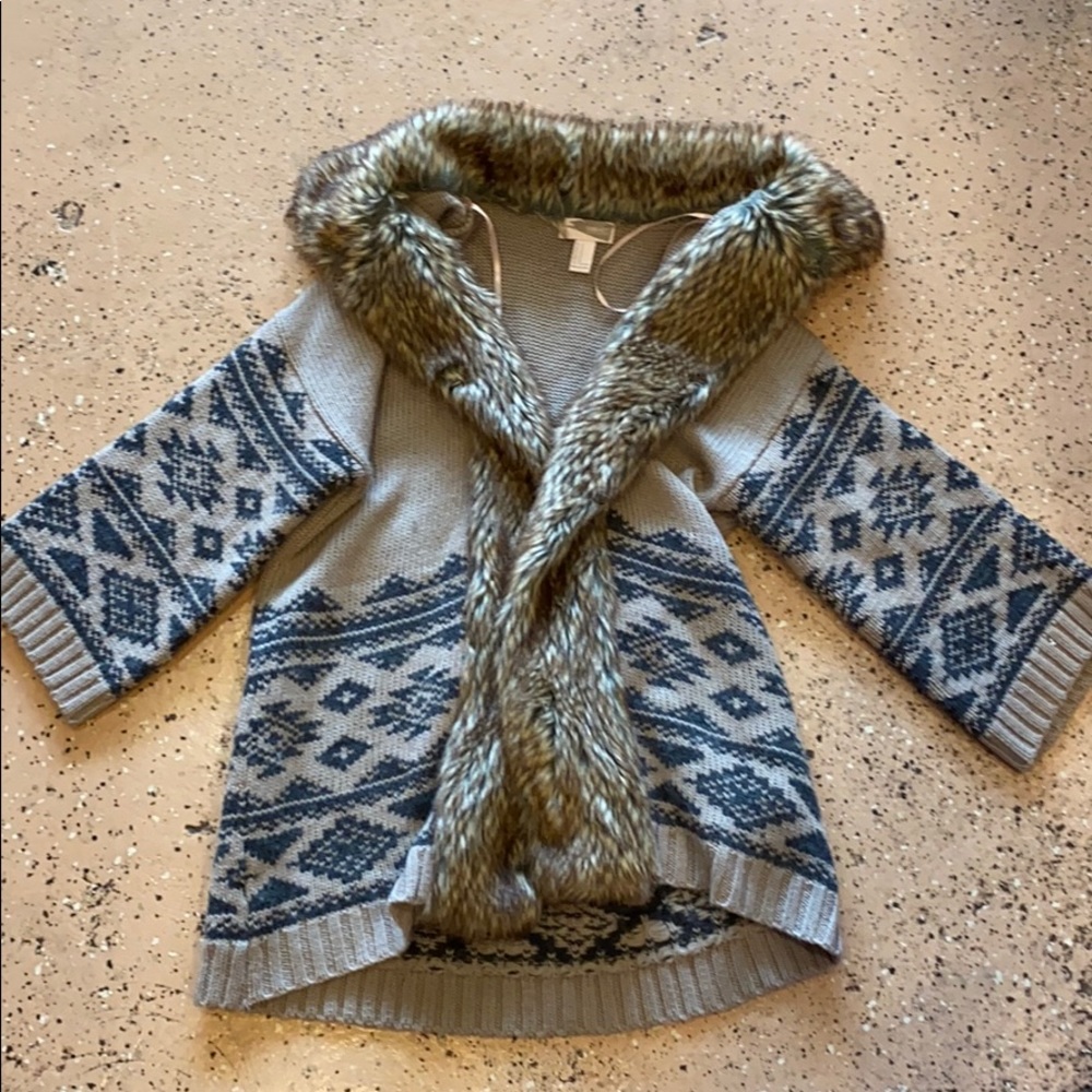 Medium brown sweater cardigan great condition used